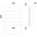 Полотенцесушитель Terminus Атланта+ П6 500х600 мм 4670078529985