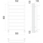 Полотенцесушитель Terminus Евромикс П8 500х800 мм 4670078530165
