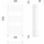 Полотенцесушитель Terminus Грета П13 500х1000 мм 4670078530585