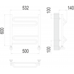 Полотенцесушитель Terminus Юпитер П6 500х600 мм 4670078530431