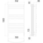 Полотенцесушитель электрический Terminus Классик П12 500х1000 sensor quick touch 4670078527325