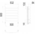 Полотенцесушитель Terminus Классик П6 500х600 мм 4670078530226