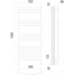 Полотенцесушитель электрический Terminus Классик П15 500х1300 sensor quick touch 4670078527349
