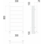 Полотенцесушитель Terminus Контур П7 300х800 мм 4670078529633
