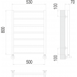 Полотенцесушитель Terminus Контур П7 500х800 мм 4670078529657