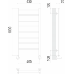 Полотенцесушитель Terminus Контур П9 400х1000 мм 4670078529671