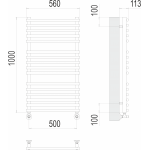 Полотенцесушитель Terminus Кремона П16 500х1000 мм 4670078530677