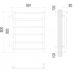 Полотенцесушитель Terminus Квинта П6 500х800 мо 500 с боковым подключением 4670078530172