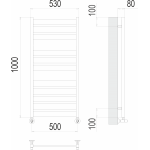 Полотенцесушитель Terminus Латтэ П11 500х1000 мм 4670078530707
