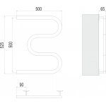 Полотенцесушитель электический Terminus М-образный 500х500 мм 4620768883910