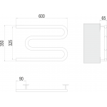 Полотенцесушитель электрический Terminus М-образный 600х350 мм 4620768883927