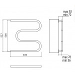 Полотенцесушитель Terminus М-образный 500х400 мм 4620768888076