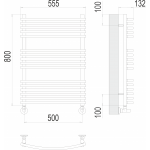 Полотенцесушитель Terminus Марио П16 500х800 мм 4670078530738