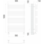 Полотенцесушитель Terminus Марио П19 500х1000 мм 4670078530745