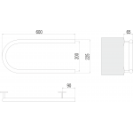 Полотенцесушитель электрический Terminus П-образный 600х200 мм 4620768883941