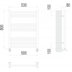 Полотенцесушитель Terminus Сицилия П12 500х800 мм 4670078530790