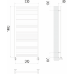 Полотенцесушитель Terminus Сицилия П22 500х1400 мм 4670078530820