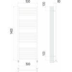 Полотенцесушитель Terminus Тоскана П23 500х1400 мм 4670078530899