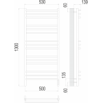 Полотенцесушитель электрический Terminus Соренто П15 500х1300 sensor quick touch 4670078531483