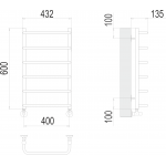 Полотенцесушитель Terminus Стандарт П6 400х600 мм 4670078530318