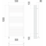 Полотенцесушитель Terminus Тоскана П17 500х1000 мм 4670078530875