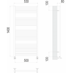 Полотенцесушитель Terminus Ватикан П22 500х1400 мм 4670078530547