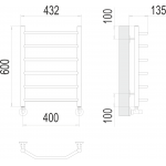 Полотенцесушитель Terminus Виктория П6 400х600 мм 4670078530066