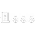 Душевая кабина Timo Eco TE-0790 "Р" 90х90х218