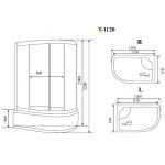 Душевая кабина Timo Standart T-1120 P L 120х85х220 T-1120 P L