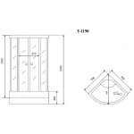 Душевая кабина Timo Standart T-1190 P 90х90х220 T-1190 P