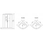 Душевая кабина Timo Eco TE-0701 Р 100х100х218