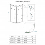 Душевой уголок Veconi Rovigo 100х100х195 стекло прозрачное профиль хром RV01-100-01-C7
