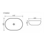 Раковина Ceramicanova Element овальная белая CN6064 