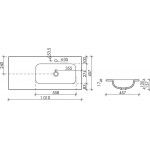 Раковина Ceramicanova Element 100 прямоугольная белая CN7015 