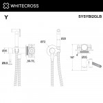 Гигиенический душ WHITECROSS Y встраиваемый золото SYSYBI2GL