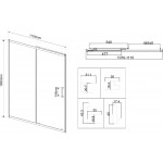 Душевая дверь Vincea City 110х195 матовое стекло профиль хром VDS-5CT110MT