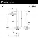 Смеситель для раковины WHITECROSS Y золото брашированное Y1212GLB 