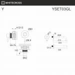 Смеситель для ванны с душем Whitecross Y скрытого монтажа золото YSET03GL 