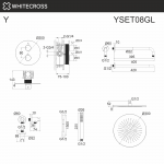 Душевая система термостатическая Whitecross Y скрытого монтажа золото брашироанное YSET08GLB