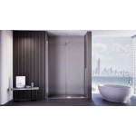 Душевая перегородка раздвижная Veconi Premium Trento 100х200 прозрачное стекло профиль хром PTDW-50CH-100-01-C4