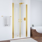 Душевая дверь Vegas Glass E2P 95x189 распашная профиль золото стекло прозрачное E2P 95 09 01