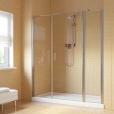 Душевая дверь Vegas Glass EP-2F 155x189 распашная профиль бронза стекло бронза EP-2F 155 05 05