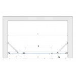 Душевая дверь Vegas Glass EP-2F 150x189 распашная профиль бронза стекло бронза EP-2F 150 05 05