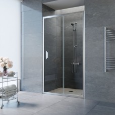 Душевая дверь Vegas Glass ZP 100x190 раздвижная профиль хром глянцевый стекло прозрачное ZP 100 08 01