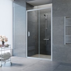 Душевая дверь Vegas Glass ZP 100x190 раздвижная профиль хром матовый стекло прозрачное ZP 100 07 01