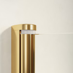 Душевая дверь Vegas Glass распашная профиль золото стекло прозрачное AFP LUX 100 09 01