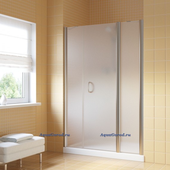 Душевая дверь Vegas Glass EP-2F 150x189 распашная профиль хром глянцевый стекло сатин EP-2F 150 08 10