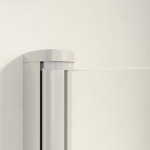 Шторка для ванны Vegas Glass Z2V+ZVF 170х80х140 с неподвижной боковой стороной профиль белый стекло сатин Z2V+ZVF 170х80 01 10