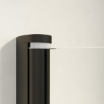 Шторка для ванны Vegas Glass Z2V+ZVF 170х75х140 с неподвижной боковой стороной профиль черный матовый стекло прозрачное Z2V+ZVF 170х75 02М 01