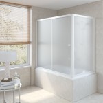 Шторка для ванны Vegas Glass ZV+ZVF 150х70х140 с неподвижной боковой стороной профиль белый стекло сатин ZV+ZVF 150х70 01 10